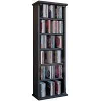 VCM CD-Regal Vetro 31 x 18 x 92 cm Schwarz