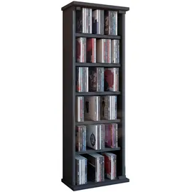 VCM CD-Regal Vetro 31 x 18 x 92 cm Schwarz