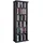 VCM CD-Regal Vetro 31 x 18 x 92 cm Schwarz