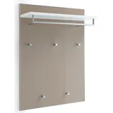 VOSS Garderobenpaneel Santina, - beige - Glas,Holzwerkstoff - Maße cm, B: 80 H: 109 T: 27.0