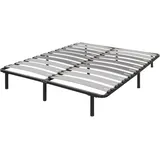 i-flair Metallbett Deck 160x200 cm - Stabiler Metall-Lattenrahmen auf Füßen mit Breiten Latten - Lattenrost für alle Betten und Matratzen geeignet