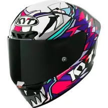KYT KX-1 Race GP Bastianini Replica 2023 Schwarz/Lila/Pink/Weiß XS