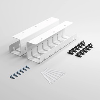 Albatros Kabelkanal Schreibtisch Weiss Komplettset C - Kabelmanagement Schreibtisch für mehr Ordnung und Produktivität - Kabel Organizer für optimale Kabelführung