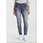 H.I.S. 5-Pocket-Jeans "ariaMS", Damen, Gr. 34, Länge 32, dkbl used, Denim/Jeans, Obermaterial: 55% Baumwolle, 44% Polyester, 1% Elasthan, slim fit lang, Jeans 5-Pocket-Jeans, normale Leibhöhe, Röhrenjeans, mit Used-Waschung, 5-Pocket-Style