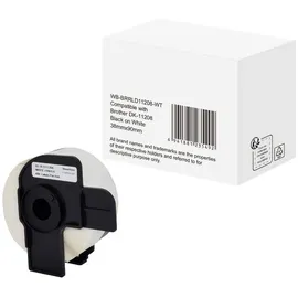 QL Etikettenrolle Kompatibel Brother DK-11208 5D11208-WT Selbsthaftend Schwarz auf Weiß 100 x 91 mm 400 Etiketten