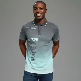 KangaROOS Poloshirt grau/türkis L