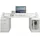 ML-Design Schreibtisch Computertisch Einstellbar Laptoptisch Tisch PC Weiß 179,8x90,6x55cm