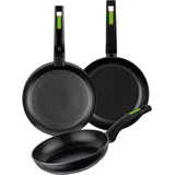 Monix M481241 18/22/26 Cm Pfannenset 3 Einheiten - Green / Black - One Size