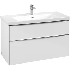 Villeroy & Boch Waschbeckenunterschrank 2 Auszüge 97,3 x 57,9 x 47,8 cm Brilliant White