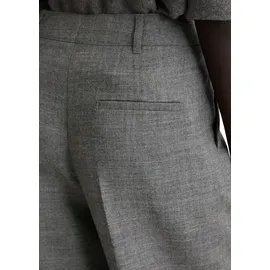 Marc O'Polo Anzughose weit aus italienischem Woll-Twill mit Bund- und Bügelfalte, mittlere Bundhöhe grau 44