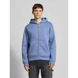 Sweatjacke mit Kapuze, Rauchblau, S