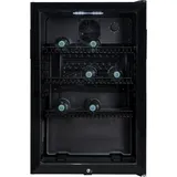Exquisit GKS120-GT-160C Getränkekühlschrank (118 l, 840 mm hoch, Schwarz)