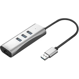 Value USB 3.2 Gen 1 zu Gigabit Ethernet Konverter + 3-Port USB Hub