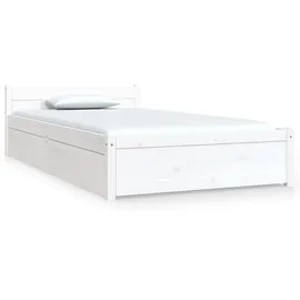 vidaXL Bett mit Schubladen Weiß 100x200 Cm vidaXL 382423