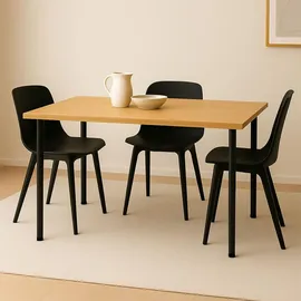 MS Beschläge Möbelfuß 4er Set 710 mm Schwarz matt