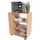 matkam Druckertisch Holzwerkstoff 60x74x40 cm Erle mit Rollen