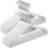 Songmics Kleiderbügel Samt, 50er Set, Bügel, rutschfest, kleine Stange für Krawatten, 360° drehbarer Haken, 0,6 cm dick, platzsparend, 43,5 cm lang, für Mäntel, Hosen, Silber-Weiß CRF020W02 aus Kunststoff, weiß, 43,5cm, 50 Stück