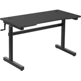 Vinsetto Schreibtisch Computertisch höhenverstellbar Schwarz 120 x 60 x 72-117 cm