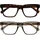 OPULIZE ERA Blaulichtfilterbrille für Damen Herren - Klar Gläser - Entspiegelt & Blendfrei - 2er-Pack - UV400-Schutz - Großer rechteckiger Rahmen - Computerbrillen Anti-Müdigkeit - Braun Grey