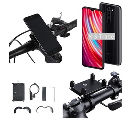 K-S-Trade für Xiaomi Note 8 Pro Smartphone-Halterung, (Handyhalterung das Fahrrad Halter Lenkstange Fahrradhalterung) schwarz