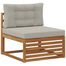 vidaXL Outdoor Mittelsofa Massivholz grau