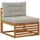 vidaXL Outdoor Mittelsofa Massivholz grau