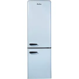 Amica KGCR 387 100 L Retro-Kühl-Gefrierkombination (244 l, 1810 mm hoch, Hellblau)