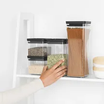 Brabantia Vorratsdosen-Set transparent 2x 0,7/2x 1,6 l, 1 Set