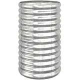 vidaXL Pflanzkübel Pulverbeschichteter Stahl Ø 40 x 68 cm silber