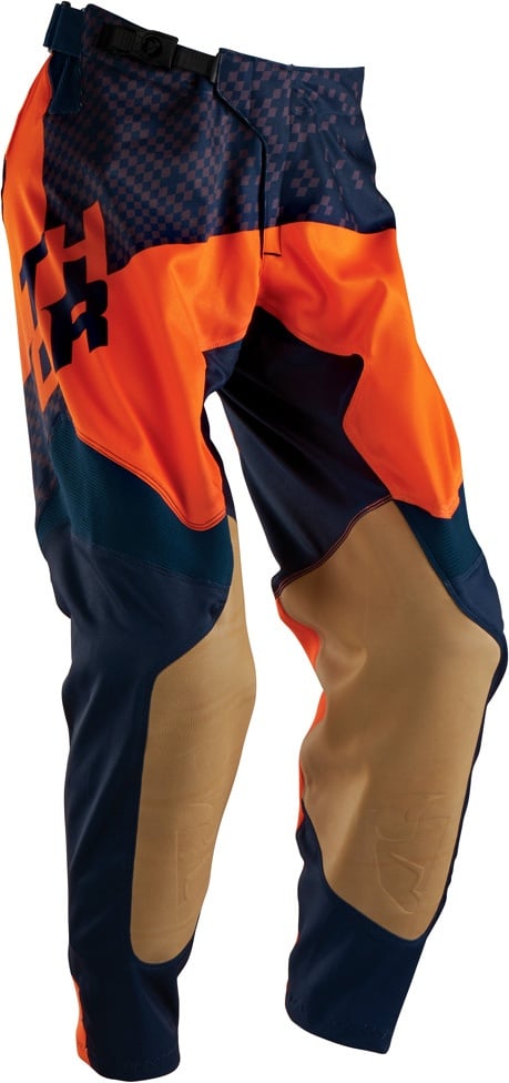 Thor Prime S16, textile pant - Tach Bleu Foncé/Orange Néon - 36