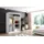 altdecor Schiebetürenschrank VOXI 160 x 216 x 61 cm Grau