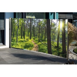Westerholt Seitenmarkise mit Fotodruck Wald