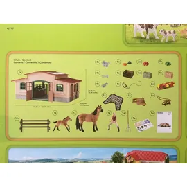 Schleich Farm World Pferdestall mit Pferden und Zubehör 42195