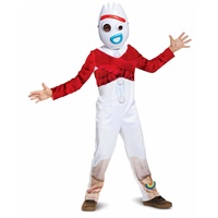 Disney Deluxe Offizielles Forky Kostüm Kinder mit Premium Maske Disney, Toy Story Kinder Kostüm Jungen, Größe S