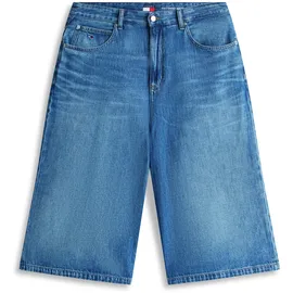 Tommy Hilfiger Shorts TOMMY JEANS "THEO", Herren, Gr. 38, N-Gr, denim schwarz, Denim/Jeans, Obermaterial: 100% Baumwolle, unifarben, relaxed fit kniebedeckend, Hosen Shorts, Relaxed fit mit Taschen