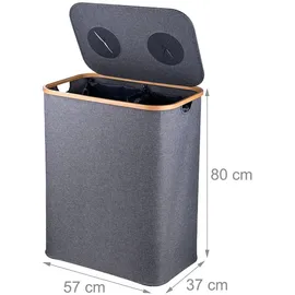 Relaxdays Flaschensammler 170 l Grau