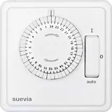 SUEVIA SU280447 Unterputz-Zeitschaltuhr analog Tagesprogramm 1200 W IP20 EIN/AUTO/AUS-Programm