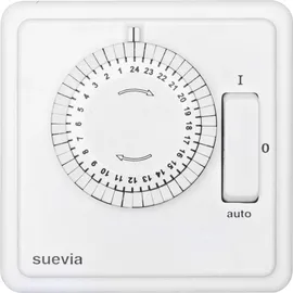SUEVIA SU280447 Unterputz-Zeitschaltuhr analog Tagesprogramm 1200 W IP20 EIN/AUTO/AUS-Programm