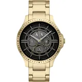 Multifunktionsuhr ARMANI EXCHANGE Armbanduhren goldfarben Herren Armbanduhr, Herrenuhr, Edelstahlarmband, analog, Tag, Wochentag