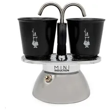 Bialetti 7310 Mokka-Kanne Silber Edelstahl 2 Tassen 92 mm 90 ml