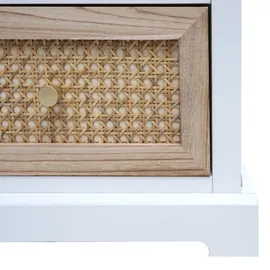 Mendler HWC-K87 63 x 40 x 28 cm Weiß / Natur