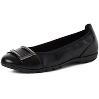 Marco Tozzi Damen Ballerinas mit Zierschnalle Elegant, Schwarz (Black), 39 EU
