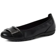 Marco Tozzi Damen Ballerinas mit Zierschnalle Elegant, Schwarz (Black), 39 EU