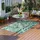 Outsunny Outdoor Teppich 243 x 152 cm Dunkelgrün