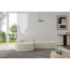 altdecor Eckcouch Cord 2-Sitzer Beige