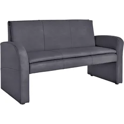 Polsterbank EXXPO - SOFA FASHION "Cortado, elegant und zeitlos, bequem", grau, B:162cm H:89cm T:67cm, Luxus-Microfaser (100% Polyester), Sitzbänke, hohe Bodenfreiheit, schöne Detailverarbeitung, wahlweise Lederbezug