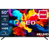 RCA 50 Zoll QLED Fernseher 4K UHD Smart TV HDR HLG Android TV Triple Tuner WiFi Bluetooth HDMI USB (2023)