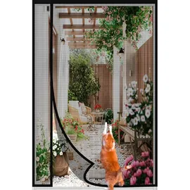 luxuskollektion Fliegengitter Magnetvorhang 70 x 210 cm Schwarz