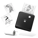 Phomemo M02 Pro 300 DPI Mini Drucker, Mini Drucker für Smartphone, Bluetooth Fotodrucker Thermodrucker Thermanote, Studium, Notizen, Bilder, Fotos