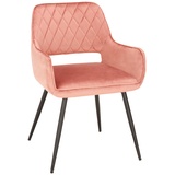 Modern Living Stuhl Serafina in Rosa Samt